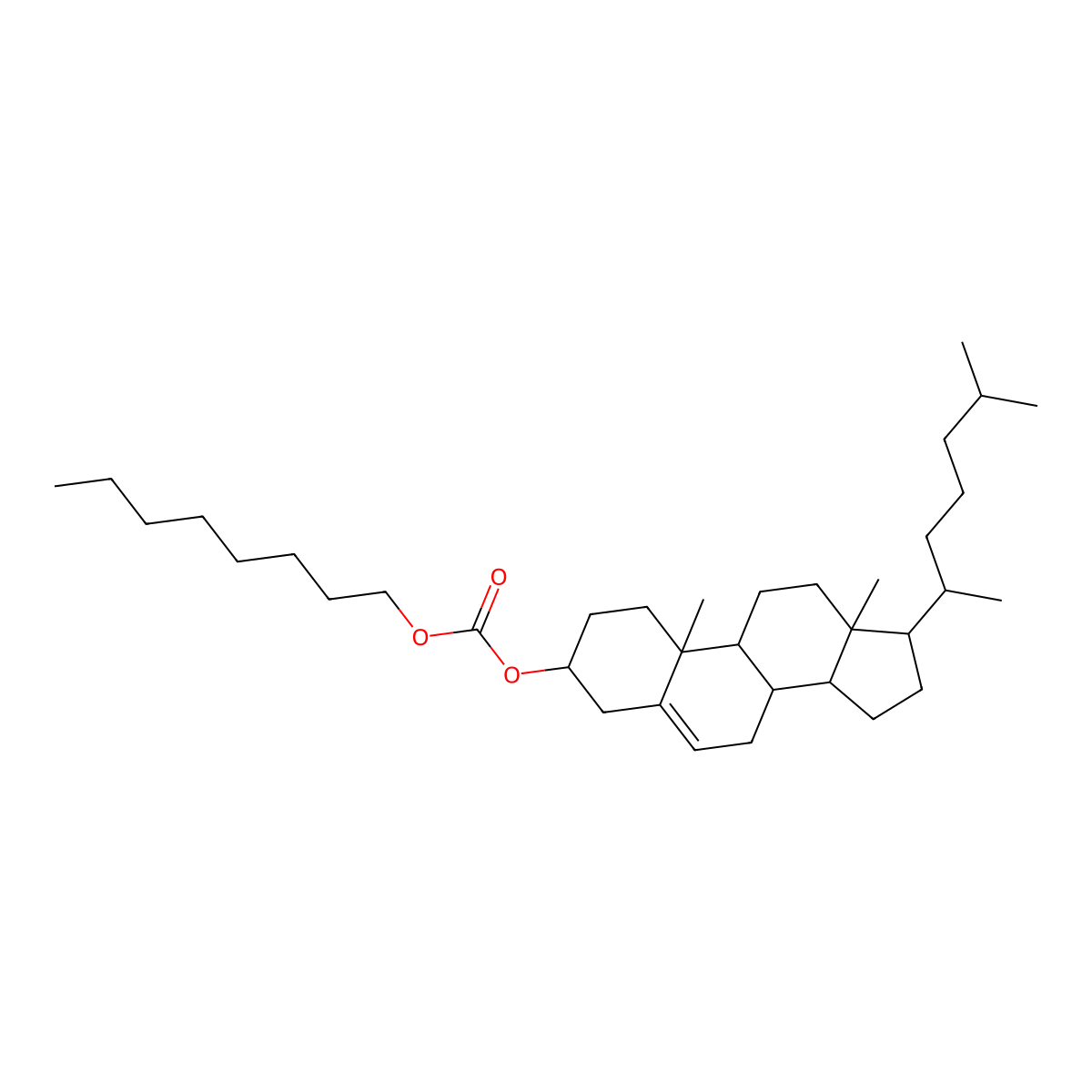 Cholesterol n-Octyl Carbonate molecular structure, CAS 15455-82-0