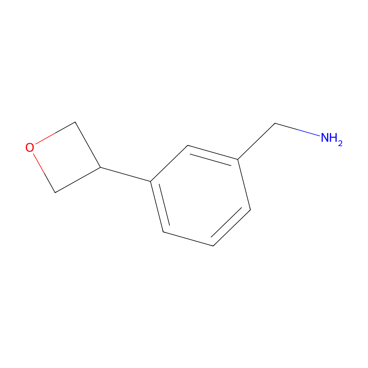 1-(3-(Oxetan-3-yl)phenyl)methanamine molecular structure, CAS 1545505-99-4