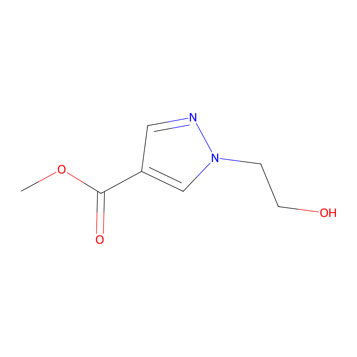 methyl 1-(2-hydroxyethyl)-1H-pyrazole-4-carboxylate molecular structure, CAS 1545506-41-9
