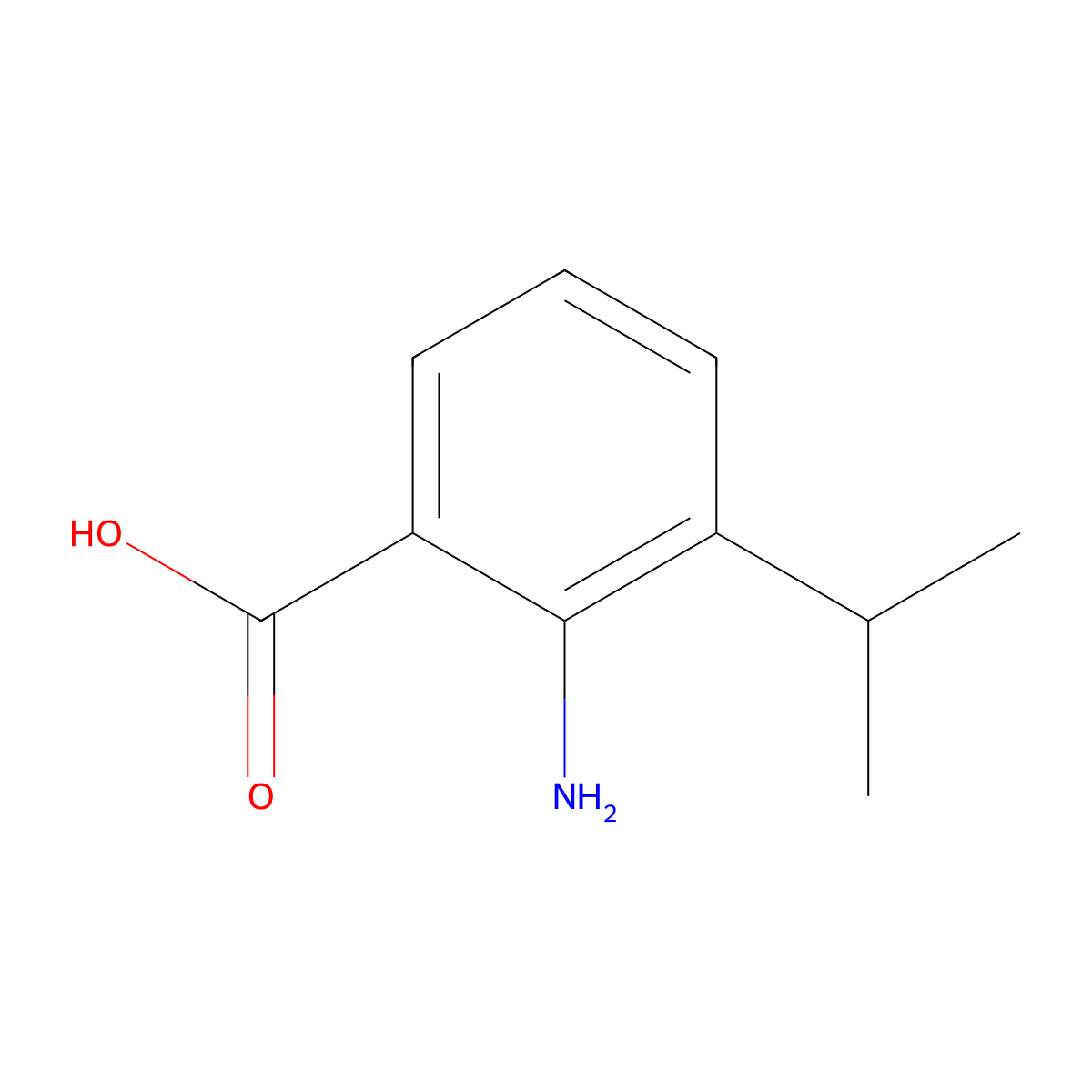 2-Amino-3-(propan-2-yl)benzoic acid molecular structure, CAS 154551-48-1