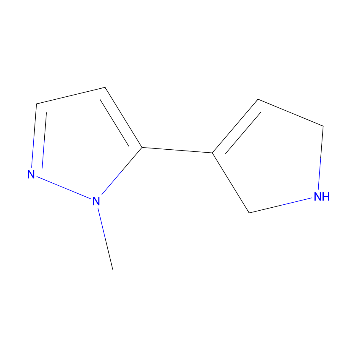 5-(2,5-Dihydro-1H-pyrrol-3-YL)-1-methyl-1H-pyrazole molecular structure, CAS 1545510-85-7