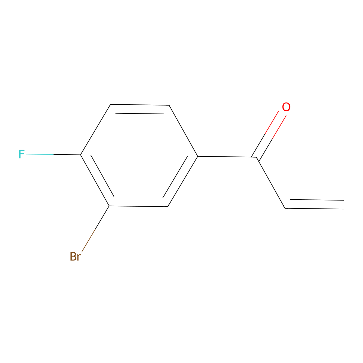 1-(3-Bromo-4-fluorophenyl)prop-2-en-1-one molecular structure, CAS 1545514-39-3