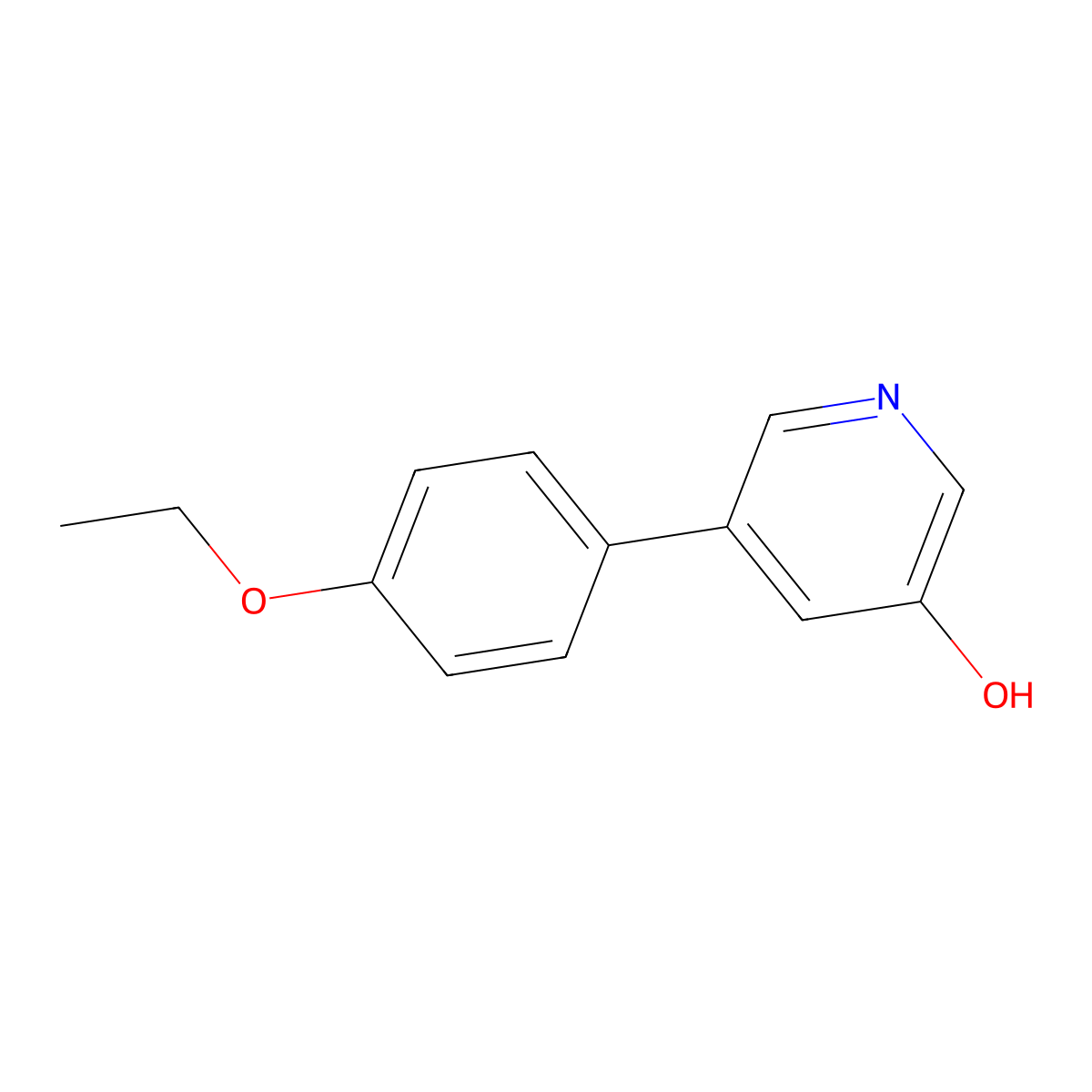 5-(4-Ethoxyphenyl)-3-pyridinol molecular structure, CAS 1545519-74-1