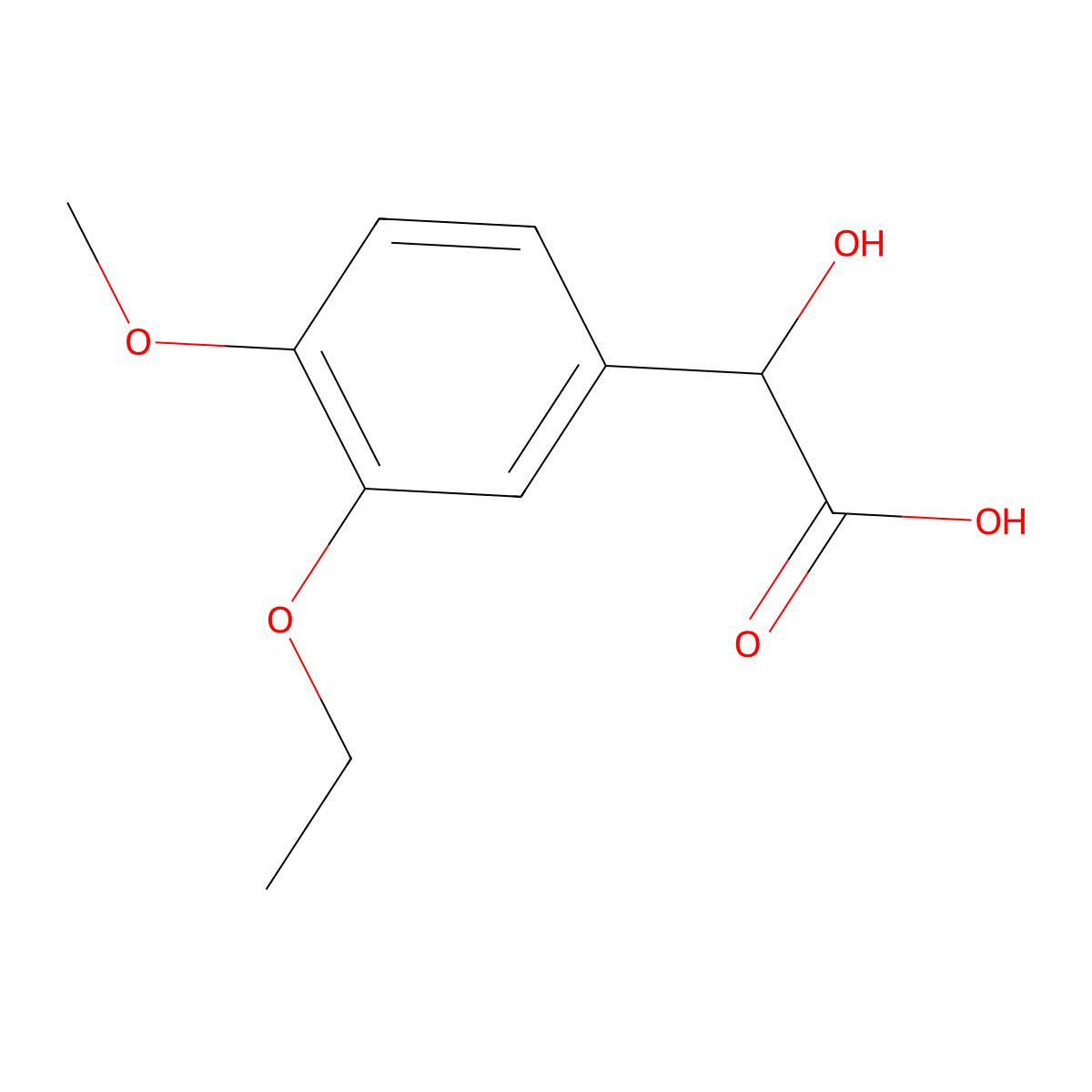 2-(3-Ethoxy-4-methoxyphenyl)-2-hydroxyacetic acid molecular structure, CAS 1545526-78-0