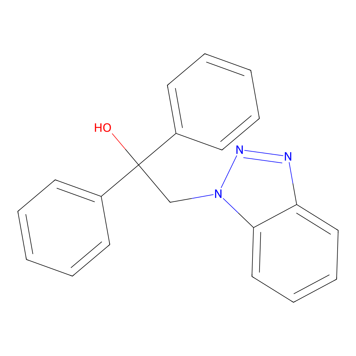 2-(1H-1,2,3-Benzotriazol-1-yl)-1,1-diphenylethan-1-ol molecular structure, CAS 154554-87-7