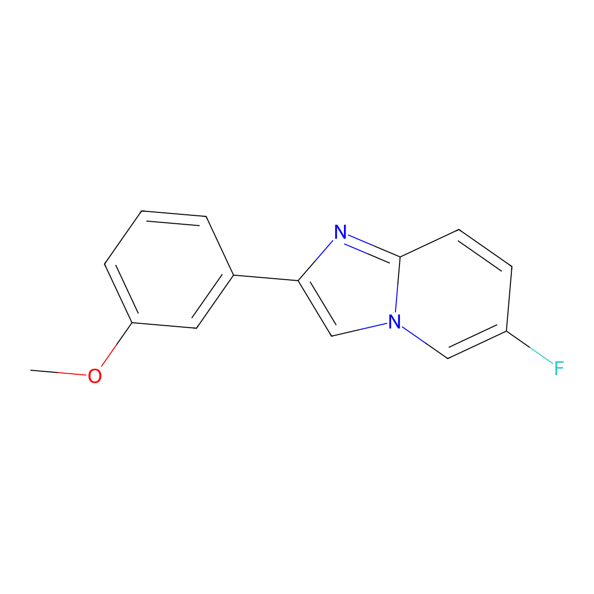 6-Fluoro-2-(3-methoxyphenyl)imidazo[1,2-a]pyridine molecular structure, CAS 1545542-74-2
