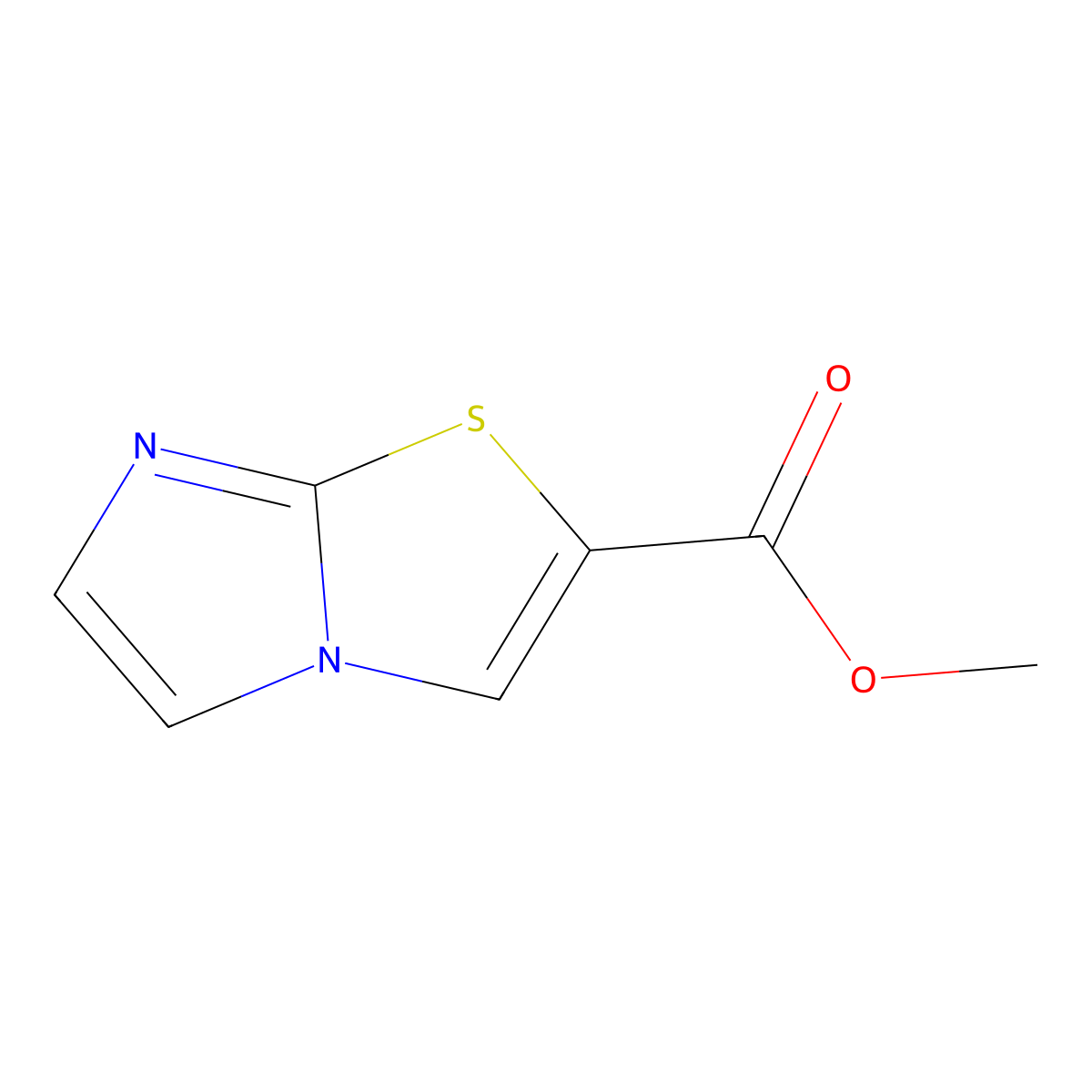 Methyl imidazo[2,1-b][1,3]thiazole-2-carboxylate molecular structure, CAS 1545546-65-3