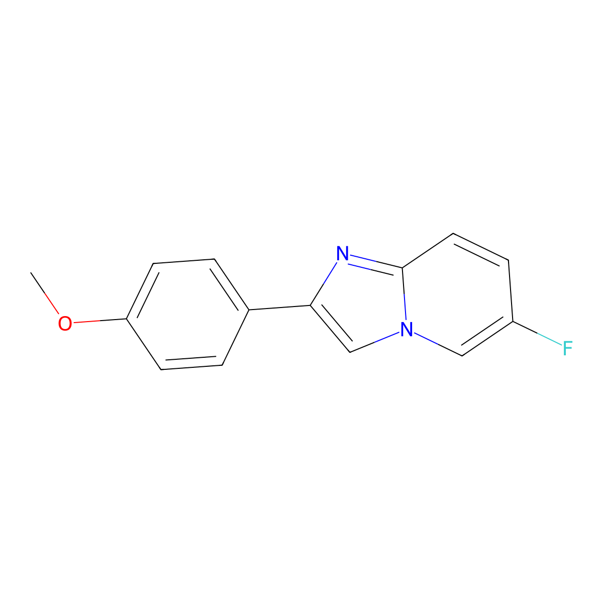 6-Fluoro-2-(4-methoxyphenyl)imidazo[1,2-a]pyridine molecular structure, CAS 1545556-85-1