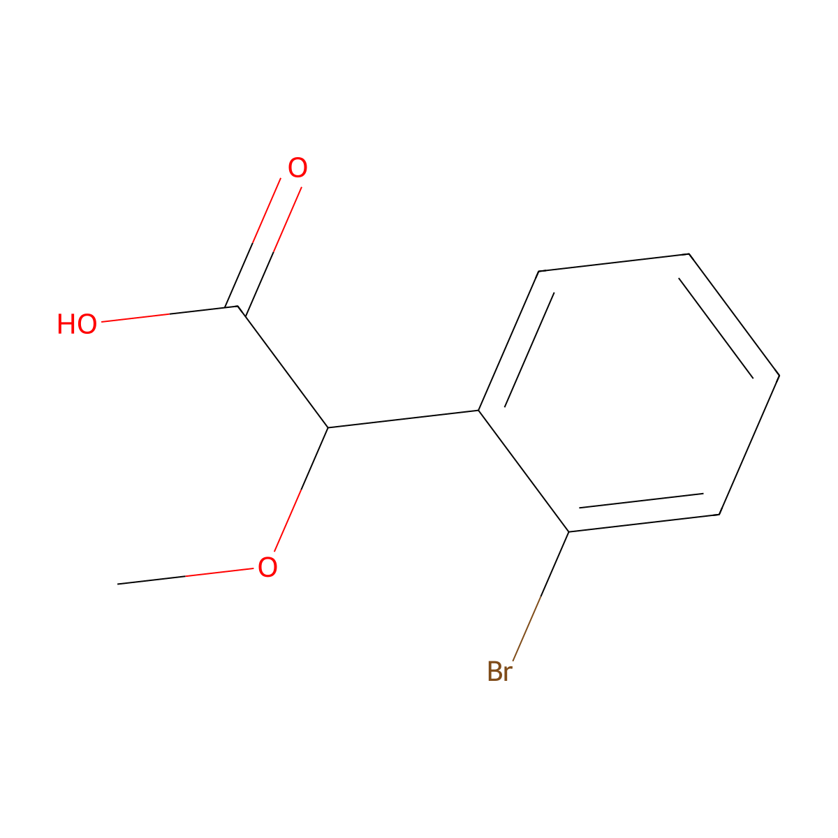 2-(2-Bromophenyl)-2-methoxyacetic acid molecular structure, CAS 1545579-53-0