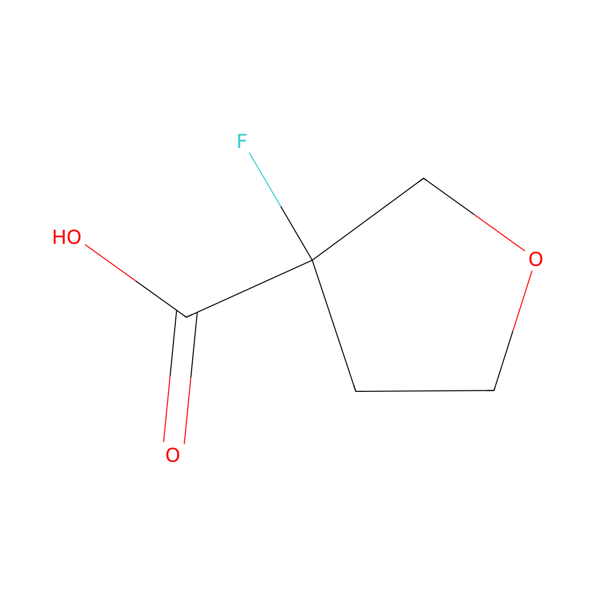3-Fluorooxolane-3-carboxylic acid molecular structure, CAS 1545583-66-1