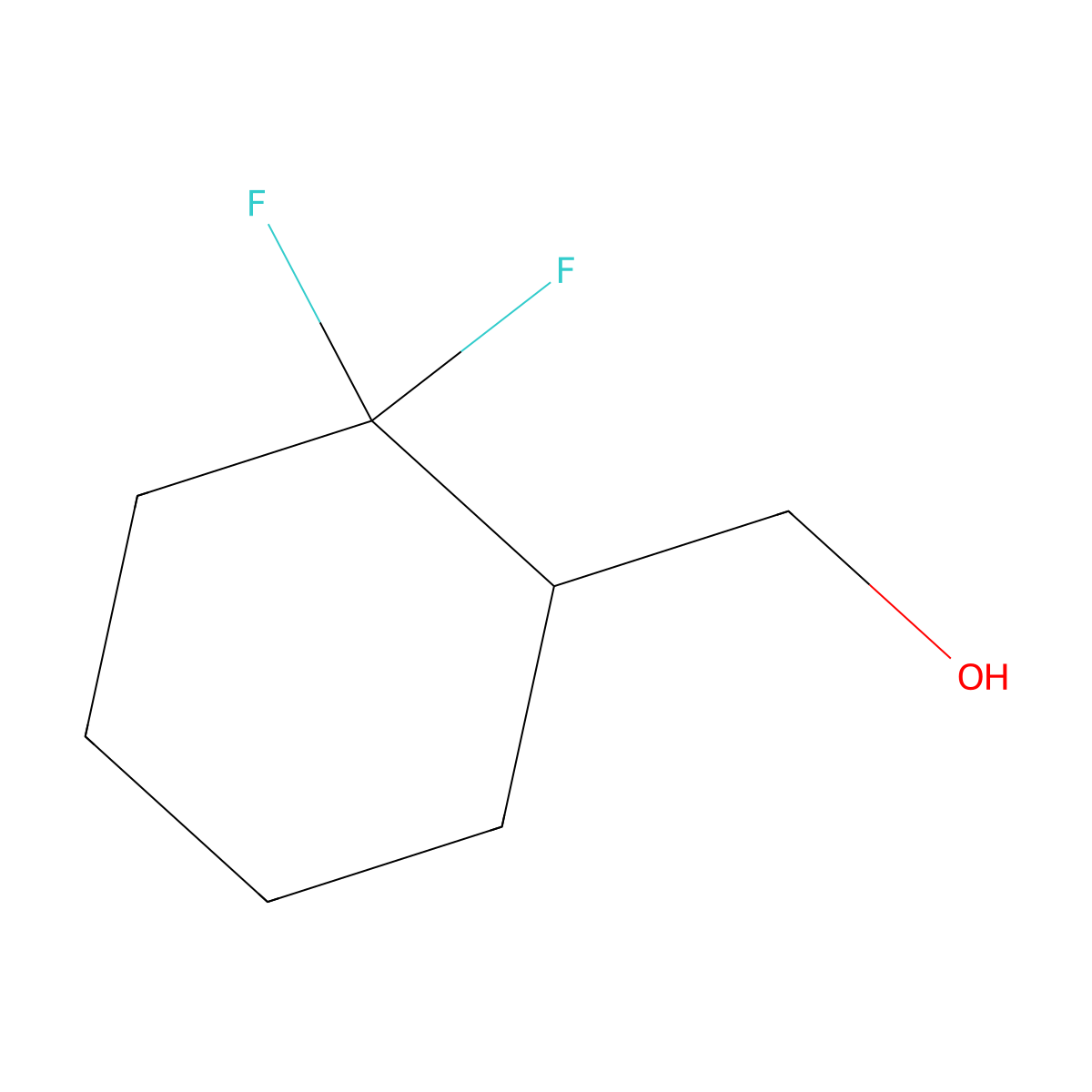 (2,2-Difluorocyclohexyl)methanol molecular structure, CAS 1545583-95-6
