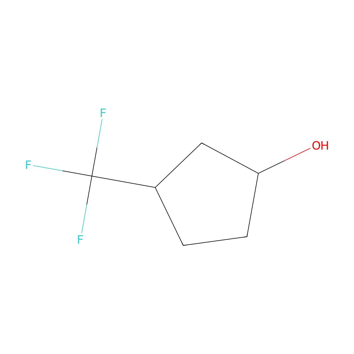 3-(Trifluoromethyl)cyclopentan-1-ol molecular structure, CAS 1545584-15-3