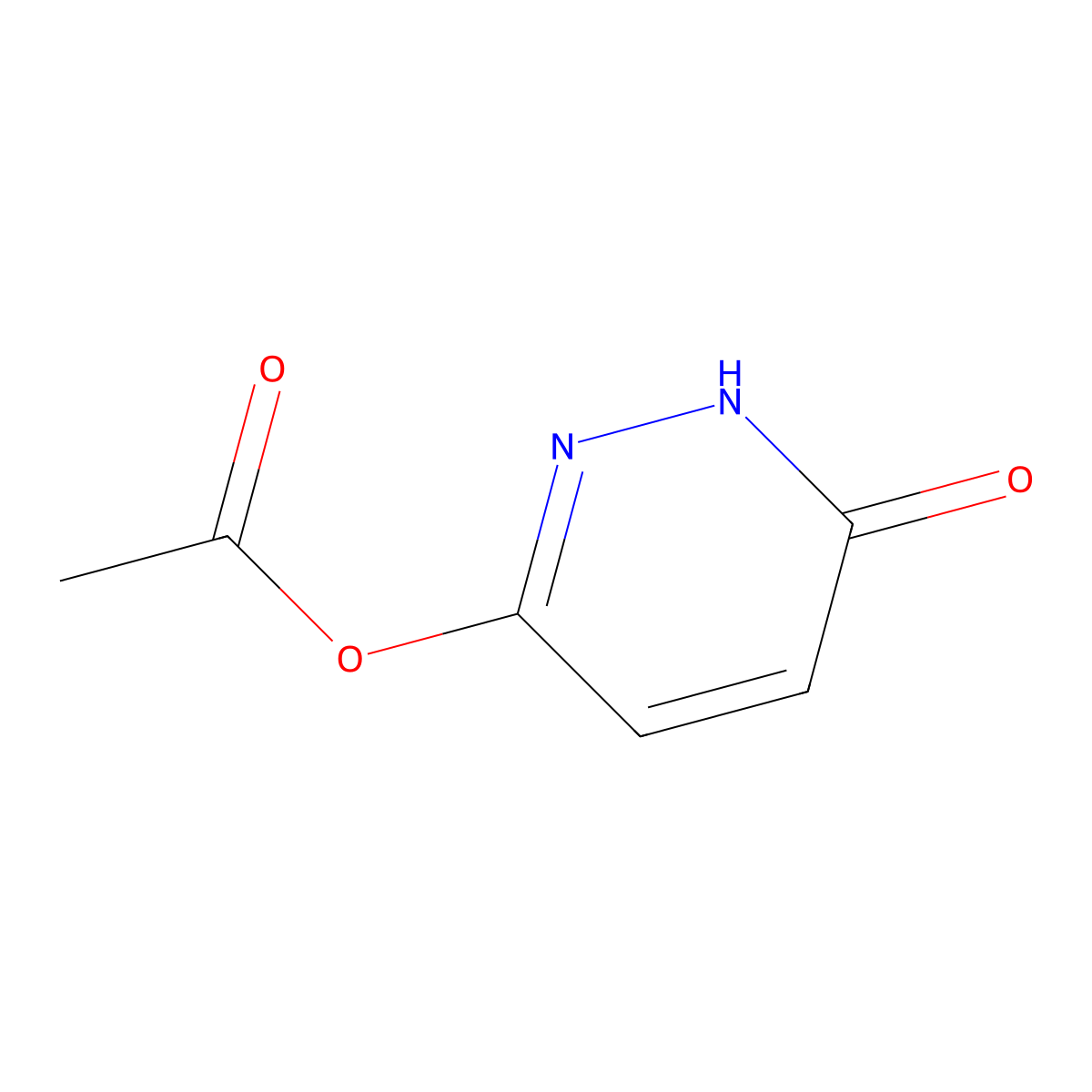 (6-oxo-1H-pyridazin-3-yl) acetate molecular structure, CAS 15456-83-4