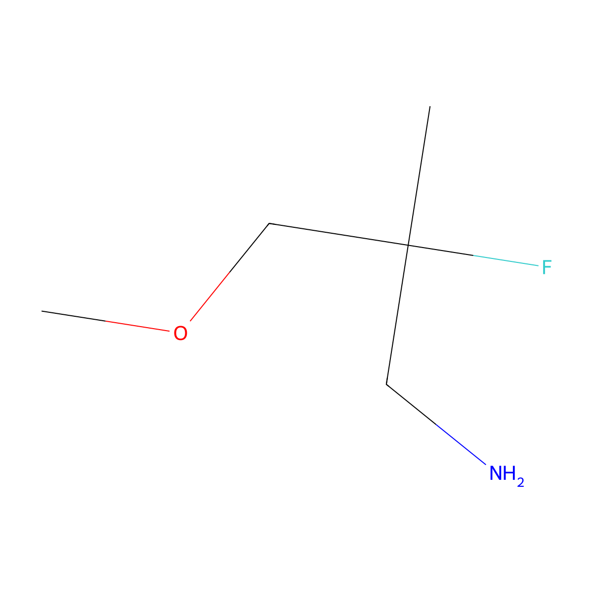 2-Fluoro-3-methoxy-2-methylpropan-1-amine molecular structure, CAS 1545621-33-7