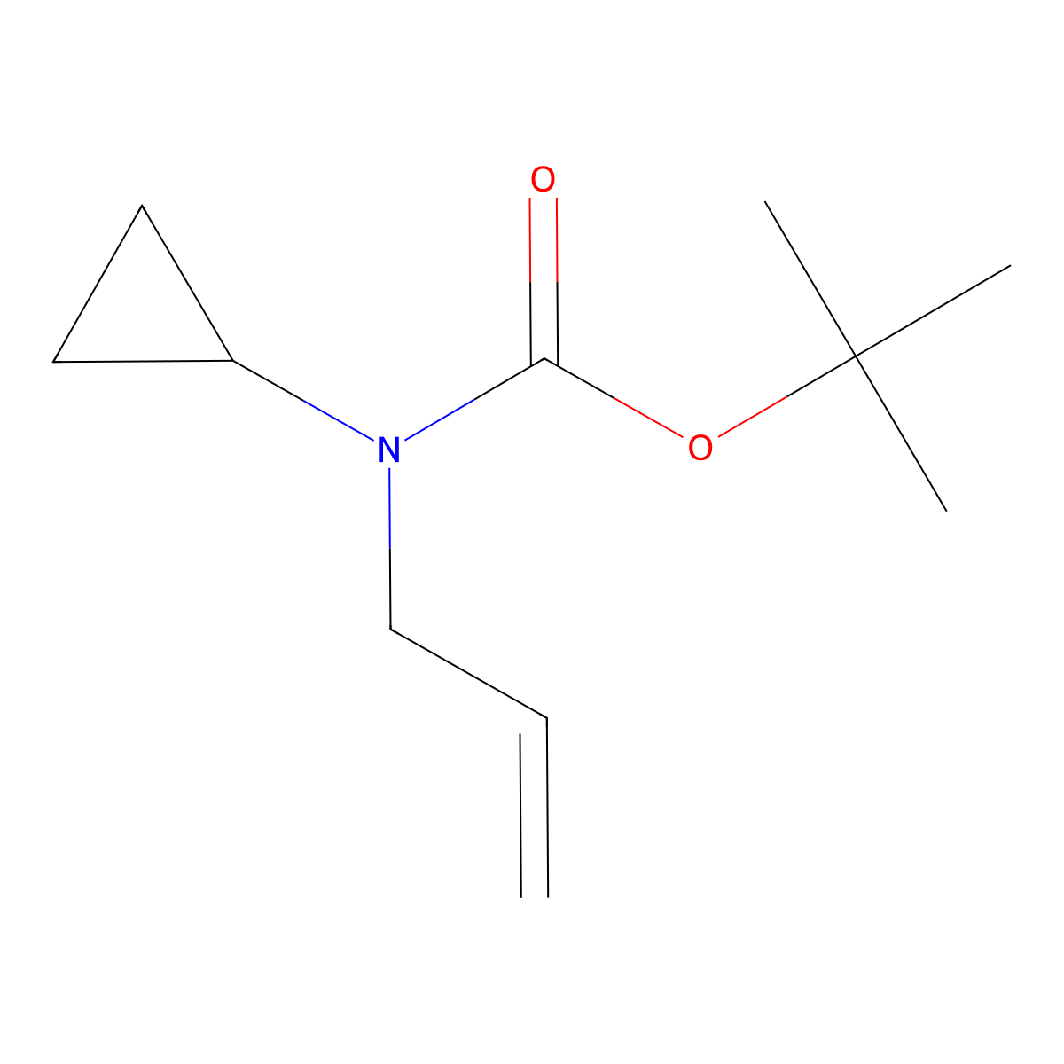 tert-butyl N-cyclopropyl-N-(prop-2-en-1-yl)carbamate molecular structure, CAS 1545655-28-4