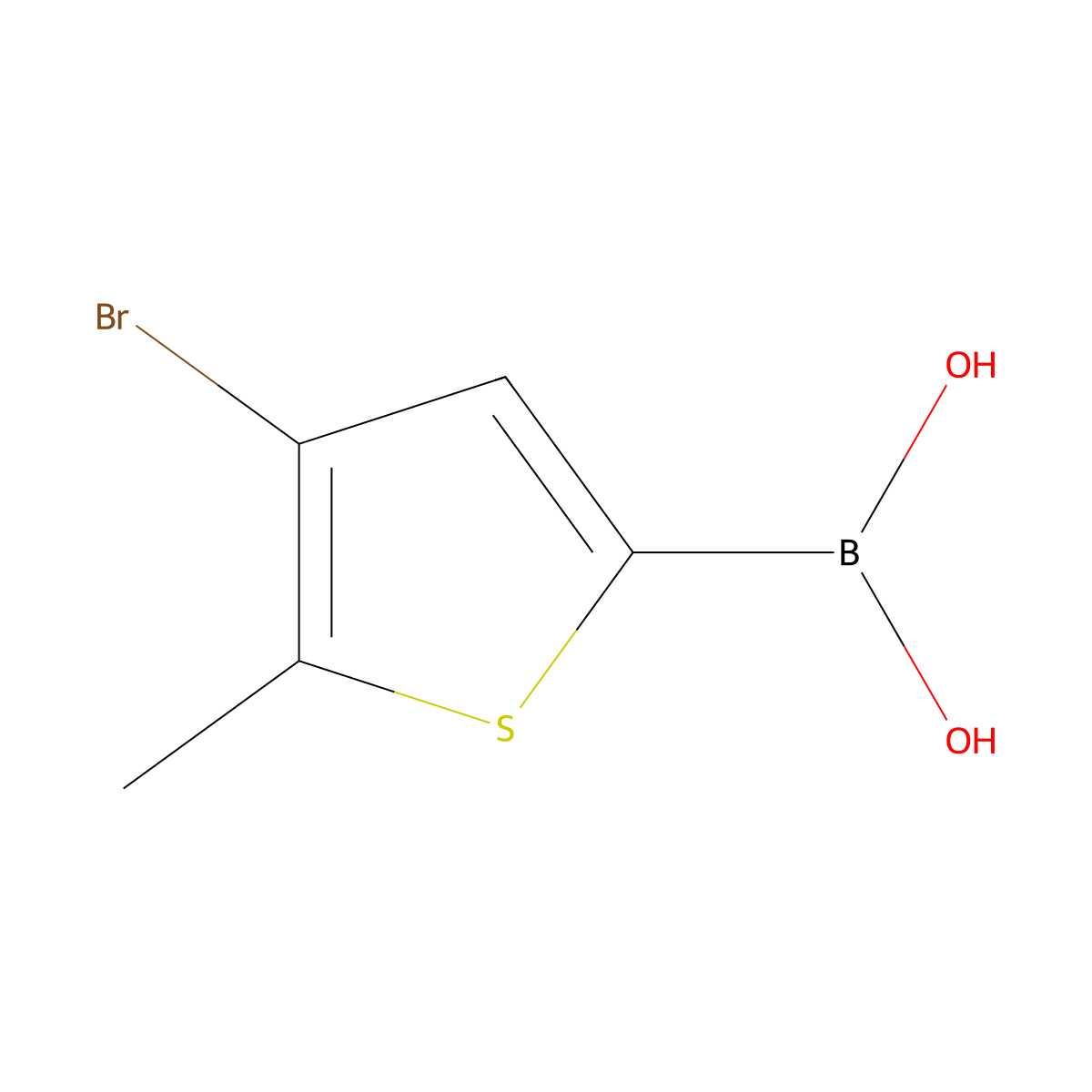 (4-Bromo-5-methylthiophen-2-yl)boronic acid molecular structure, CAS 154566-69-5