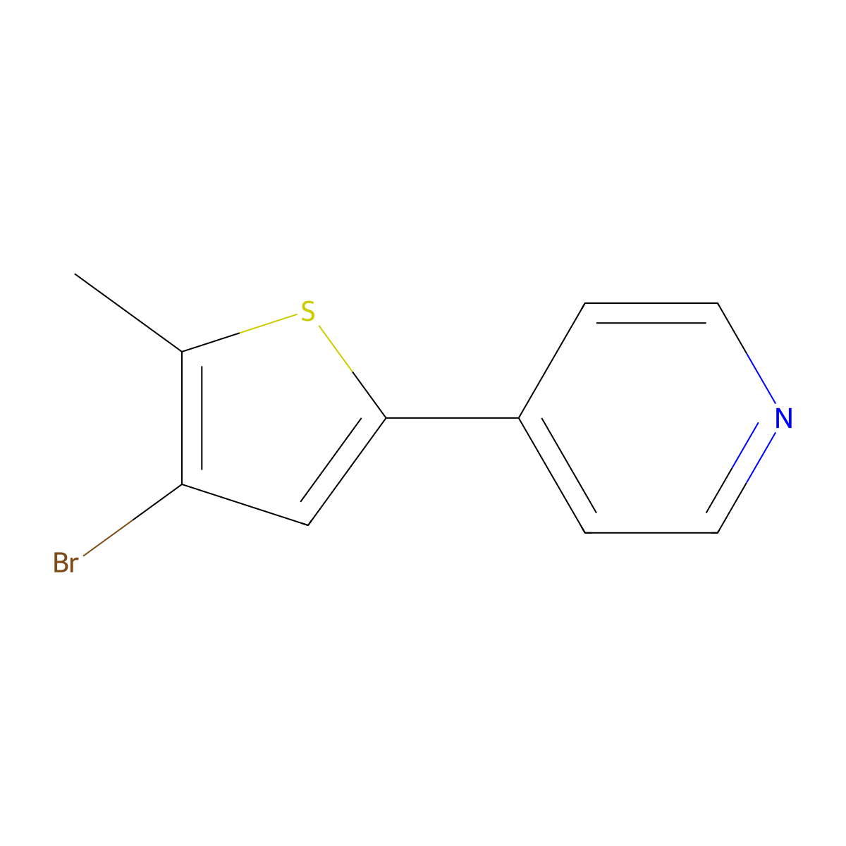 4-(4-Bromo-5-methylthiophen-2-yl)pyridine molecular structure, CAS 154566-70-8