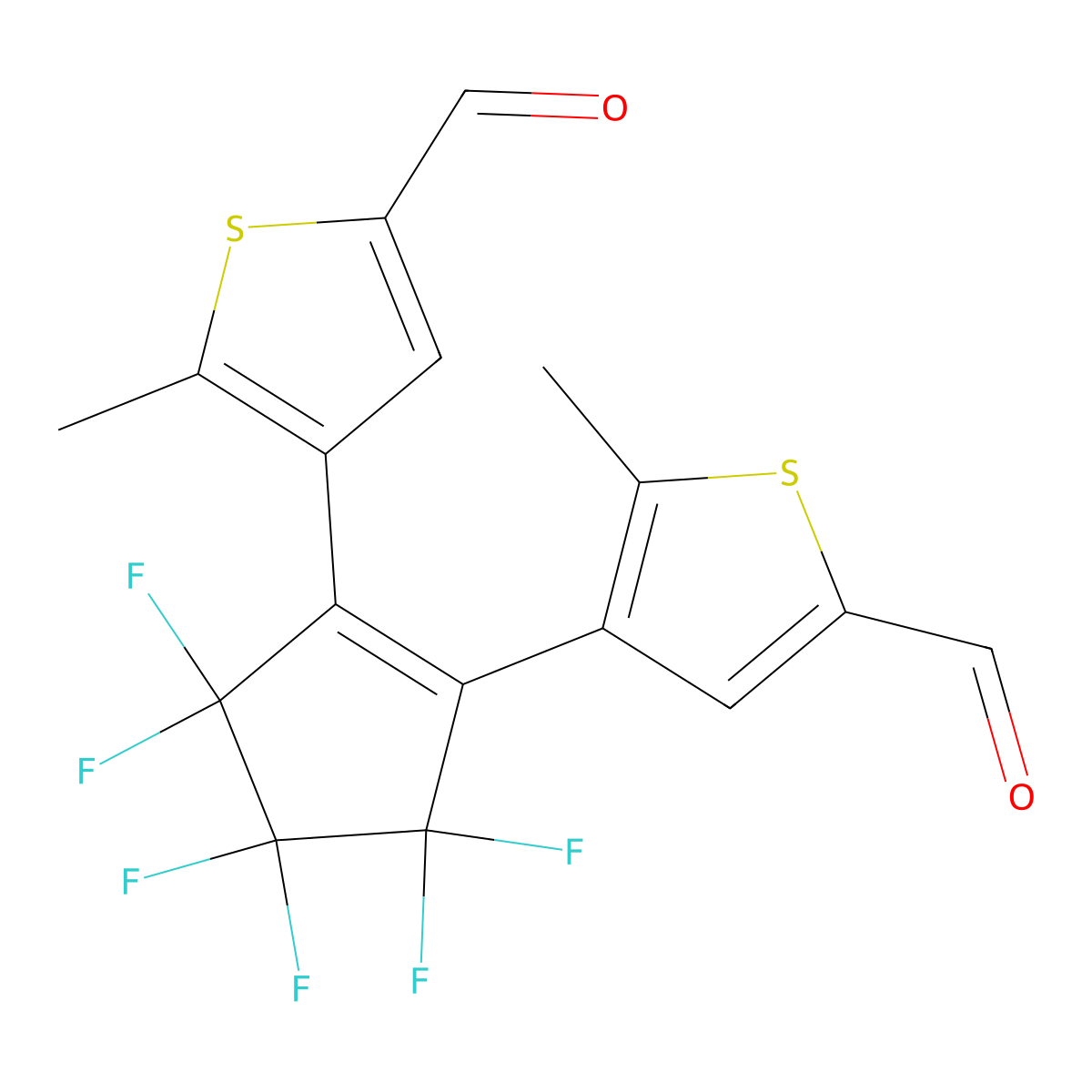 1,2-Bis(5'-formyl-2'-methylthien-3'-yl)perfluorocyclopentene molecular structure, CAS 154566-75-3