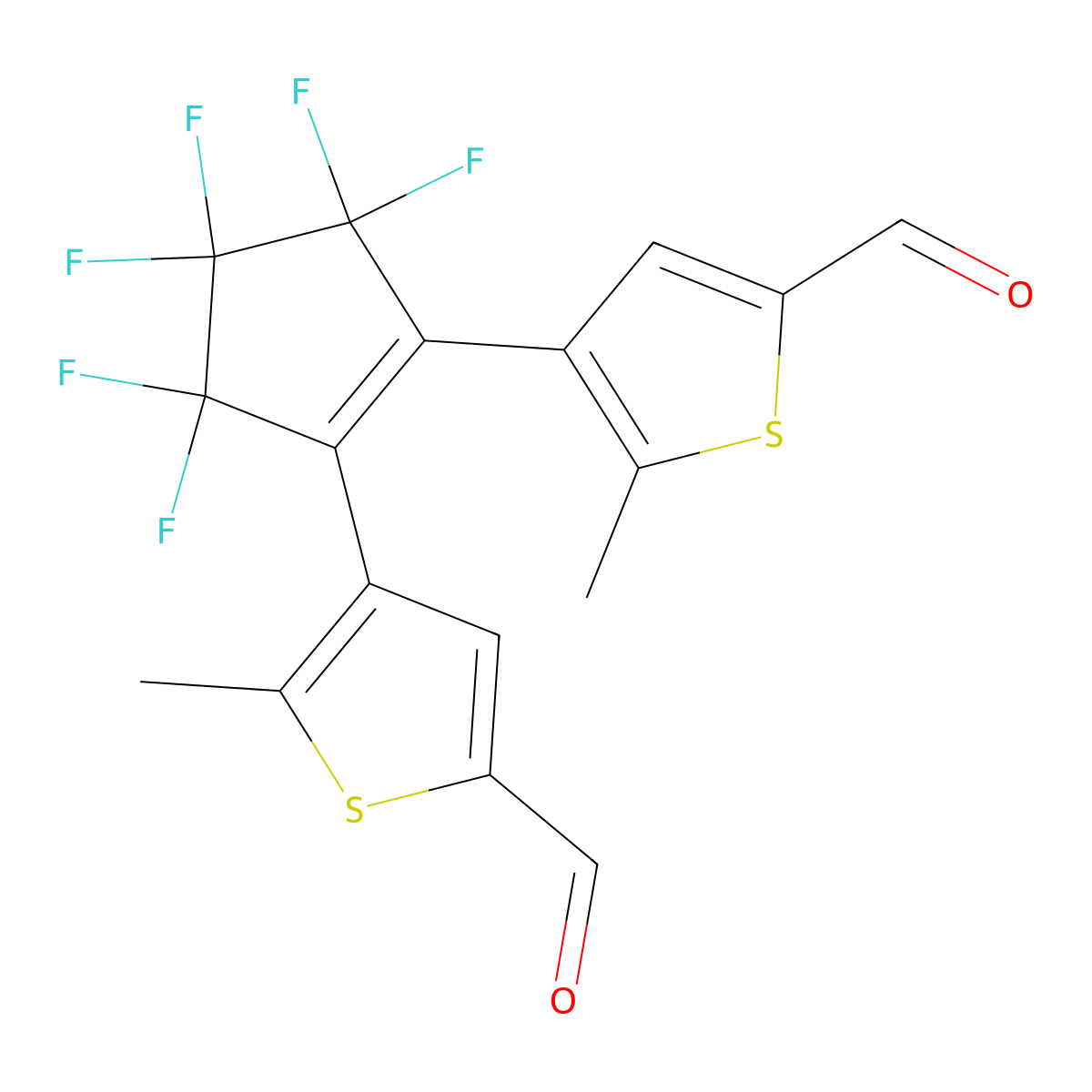 1,2-Bis(5'-formyl-2'-methylthien-3'-yl)perfluorocyclopentene molecular structure, CAS 154566-75-3