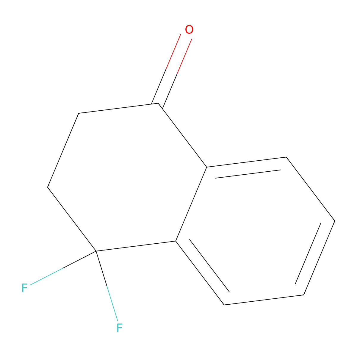 4,4-Difluoro-1,2,3,4-tetrahydronaphthalen-1-one molecular structure, CAS 1545673-43-5