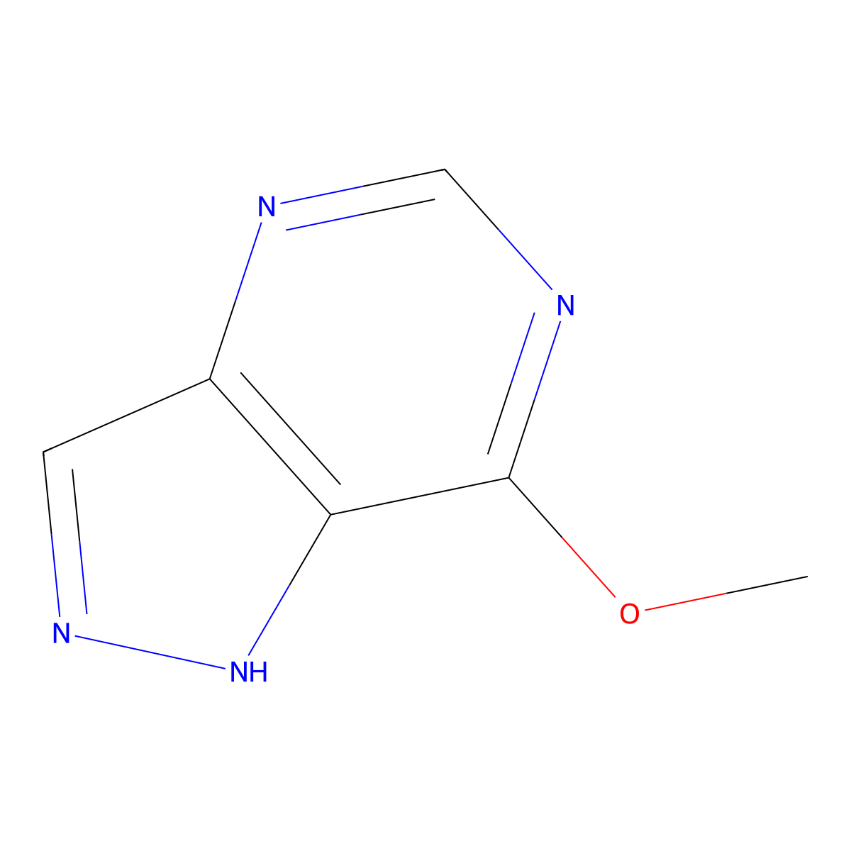 7-methoxy-1H-pyrazolo(4,3-d)pyrimidine molecular structure, CAS 1545675-68-0