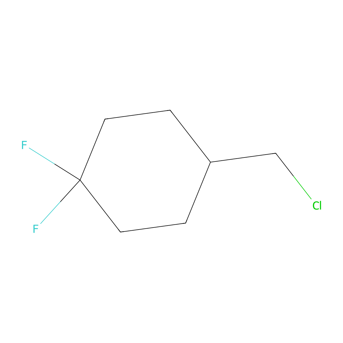4-(Chloromethyl)-1,1-difluorocyclohexane molecular structure, CAS 1545679-12-6
