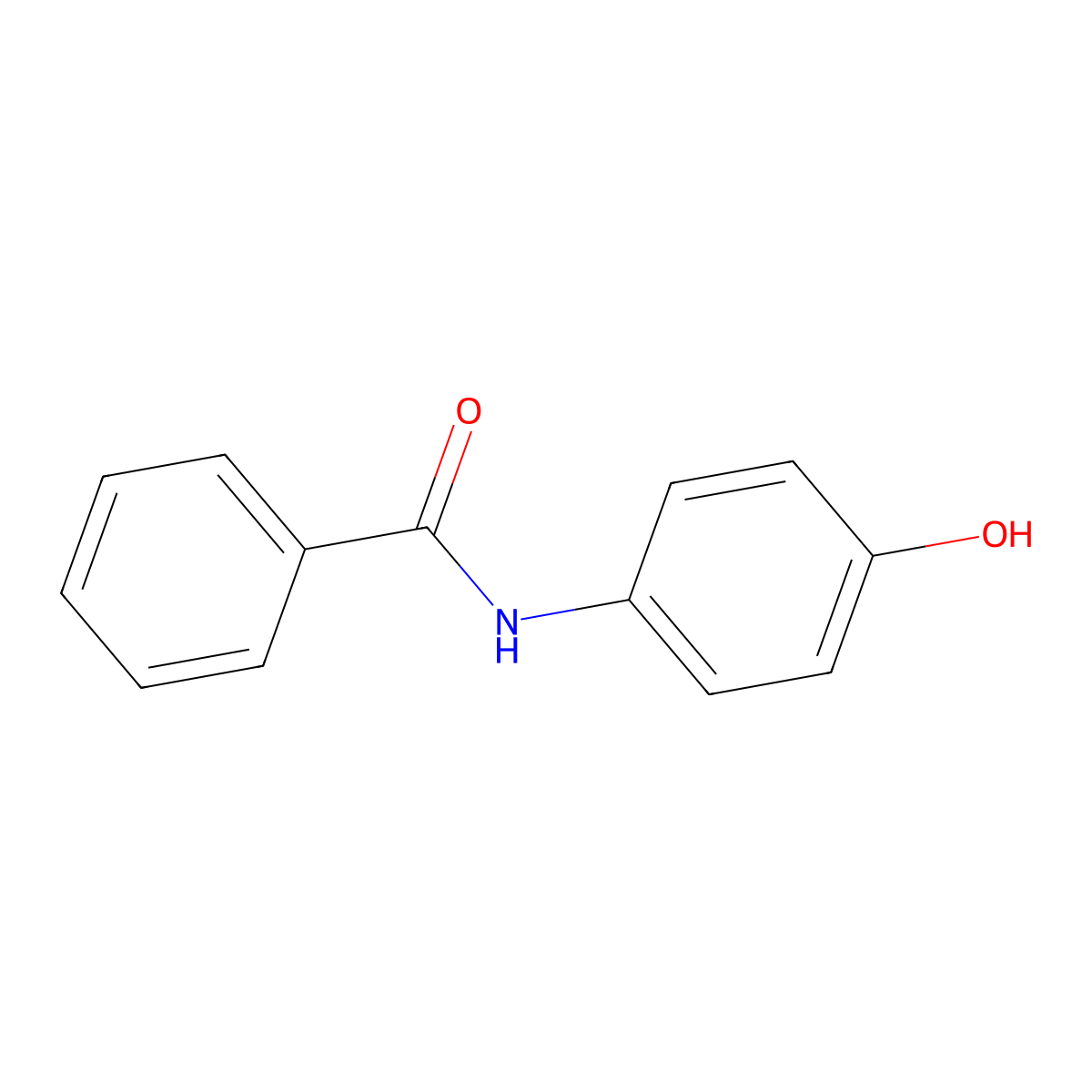 Benzamide, N-(4-hydroxyphenyl)- molecular structure, CAS 15457-50-8