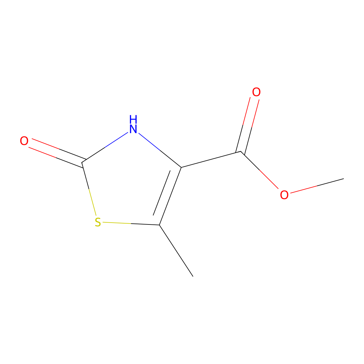 Methyl 2-hydroxy-5-methyl-1,3-thiazole-4-carboxylate molecular structure, CAS 1545708-95-9