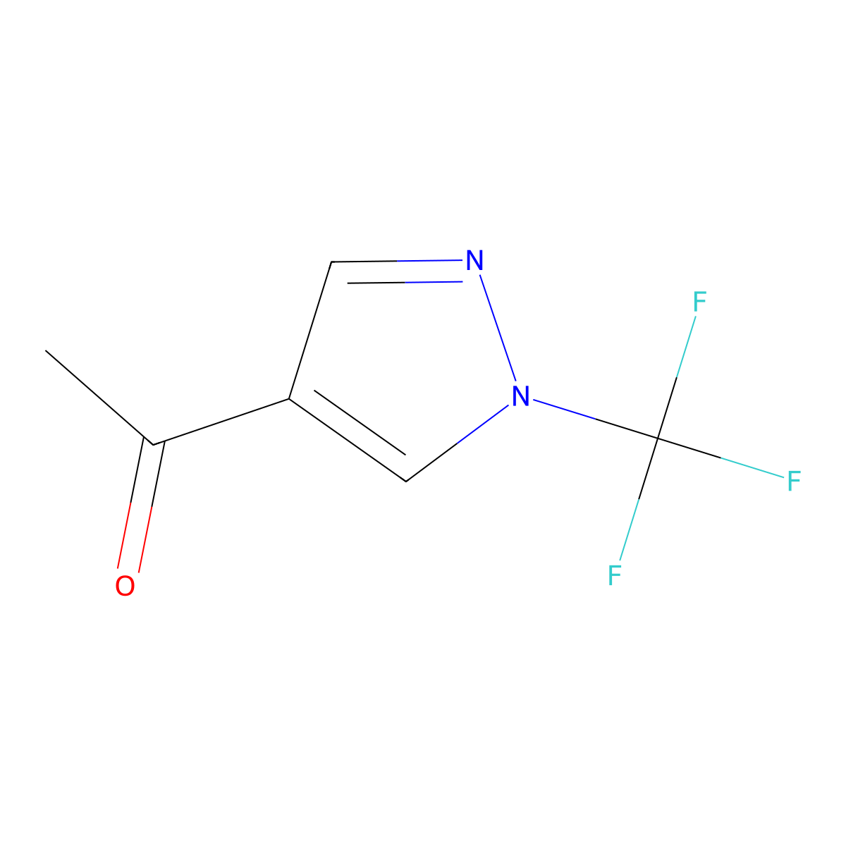 1-(1-(Trifluoromethyl)-1H-pyrazol-4-yl)ethan-1-one molecular structure, CAS 1545723-60-1