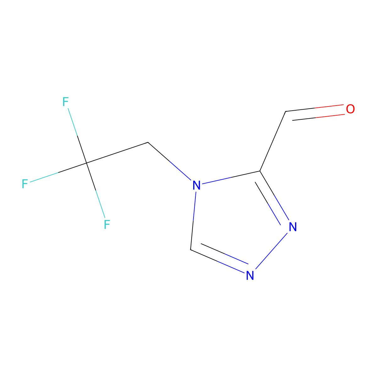 4-(2,2,2-Trifluoroethyl)-4H-1,2,4-triazole-3-carbaldehyde molecular structure, CAS 1545723-96-3