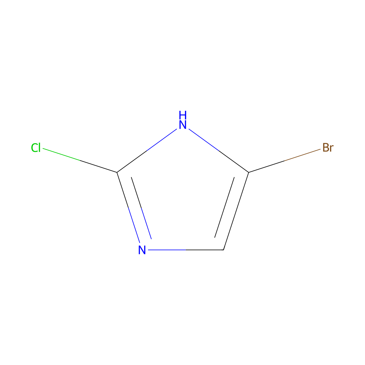 4-bromo-2-chloro-1H-imidazole molecular structure, CAS 1545724-77-3