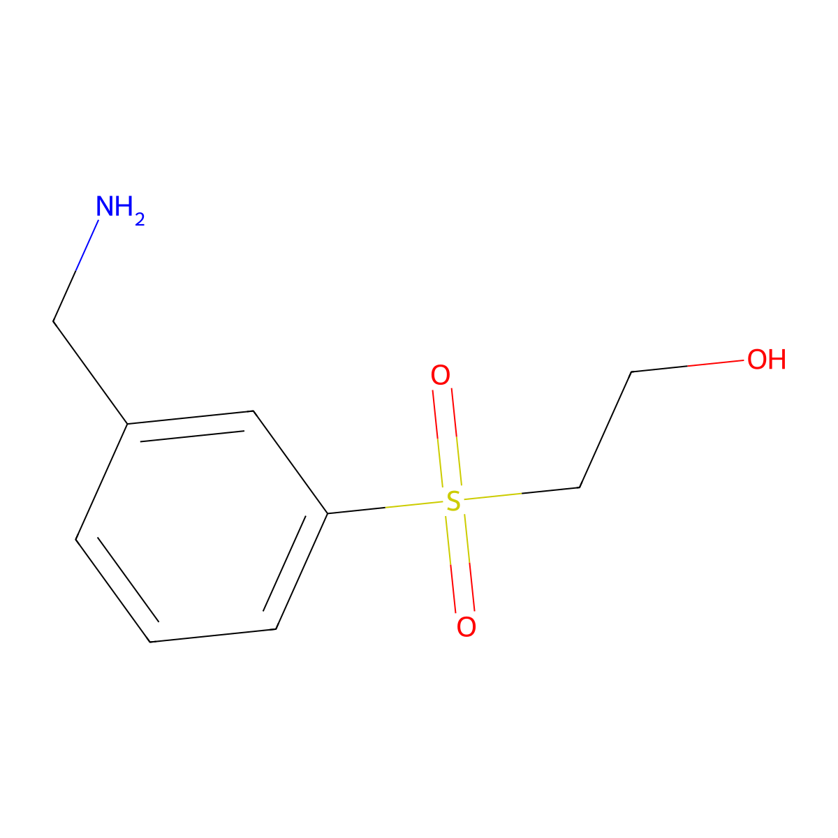 2-[3-(Aminomethyl)benzenesulfonyl]ethan-1-OL molecular structure, CAS 1545764-84-8