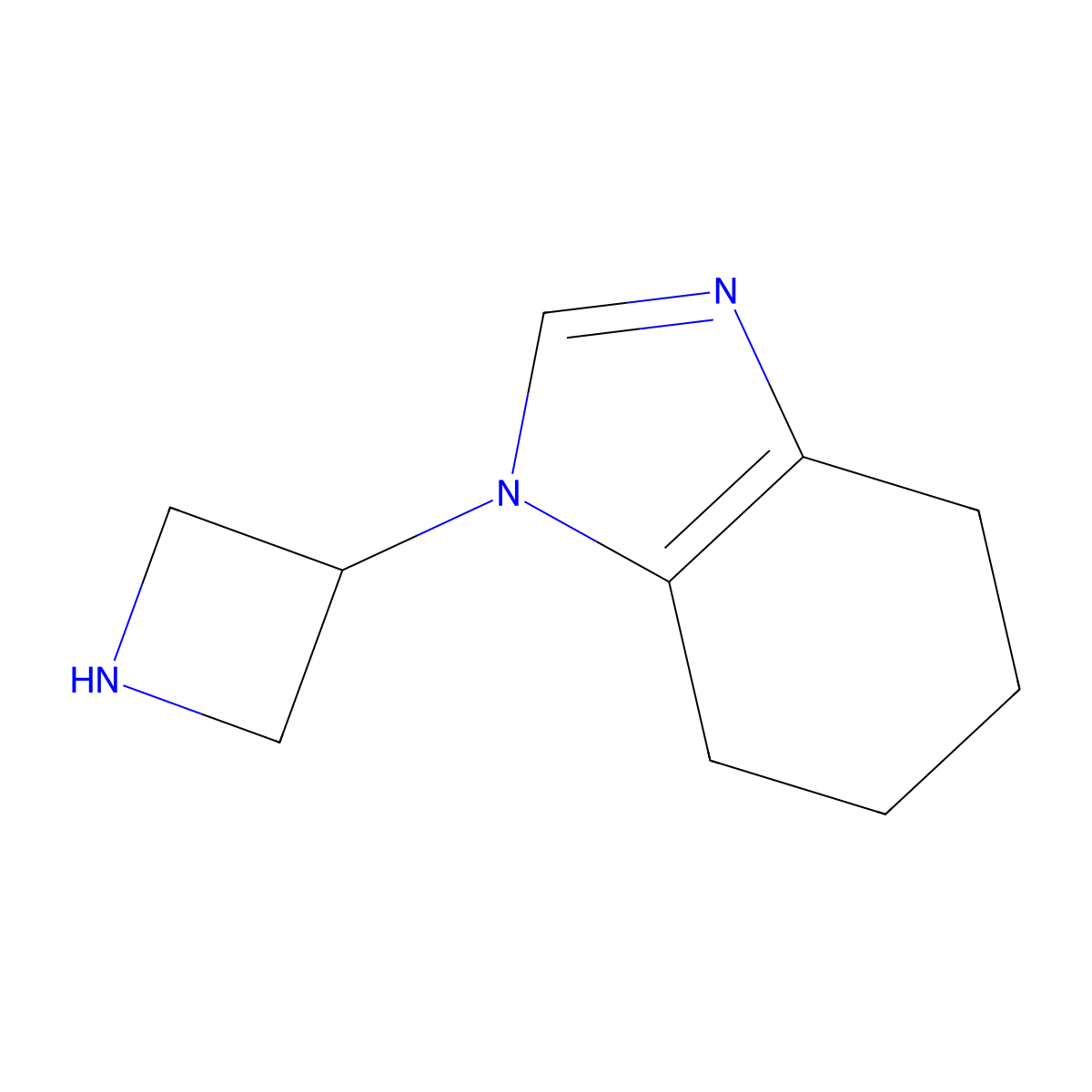 1-(azetidin-3-yl)-4,5,6,7-tetrahydro-1H-1,3-benzodiazole molecular structure, CAS 1545766-02-6