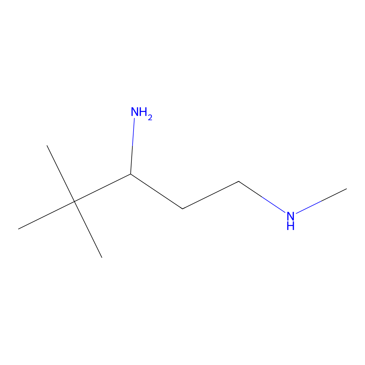 (3-Amino-4,4-dimethylpentyl)(methyl)amine molecular structure, CAS 1545766-36-6