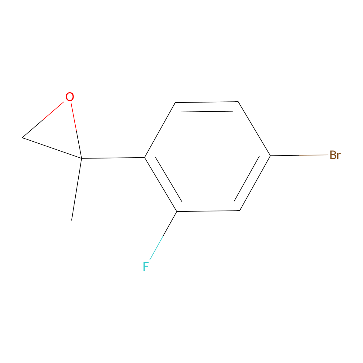 2-(4-Bromo-2-fluorophenyl)-2-methyloxirane molecular structure, CAS 1545775-87-8