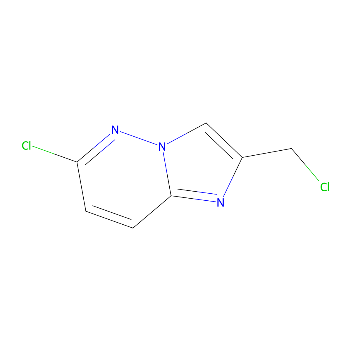 6-Chloro-2-(chloromethyl)imidazo[1,2-b]pyridazine molecular structure, CAS 154578-23-1