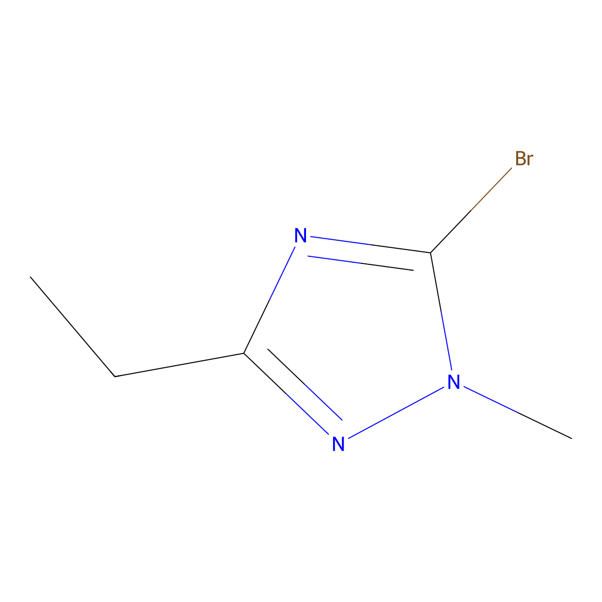 5-bromo-3-ethyl-1-methyl-1H-1,2,4-triazole molecular structure, CAS 1545783-53-6