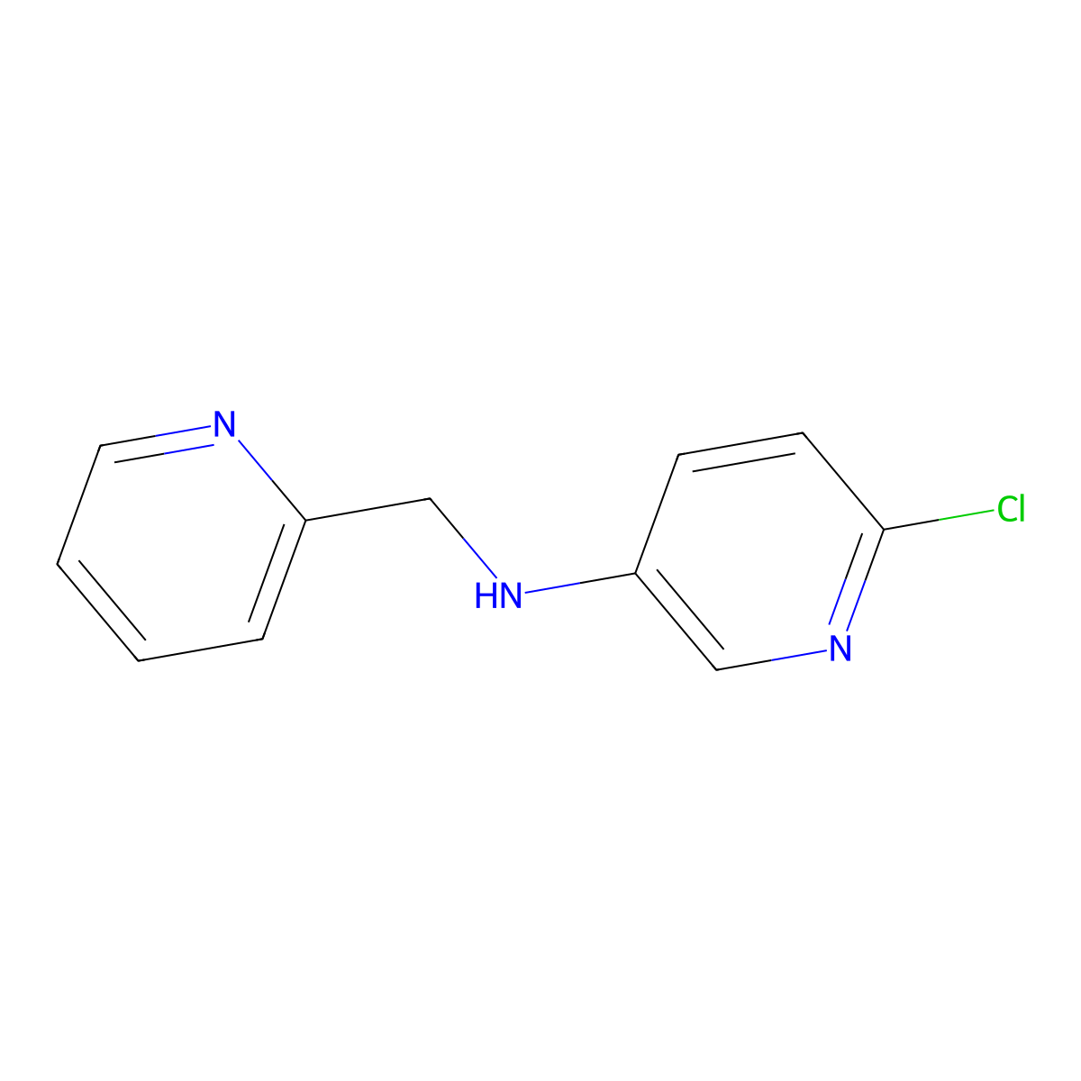 6-chloro-N-[(pyridin-2-yl)methyl]pyridin-3-amine molecular structure, CAS 1545807-62-2