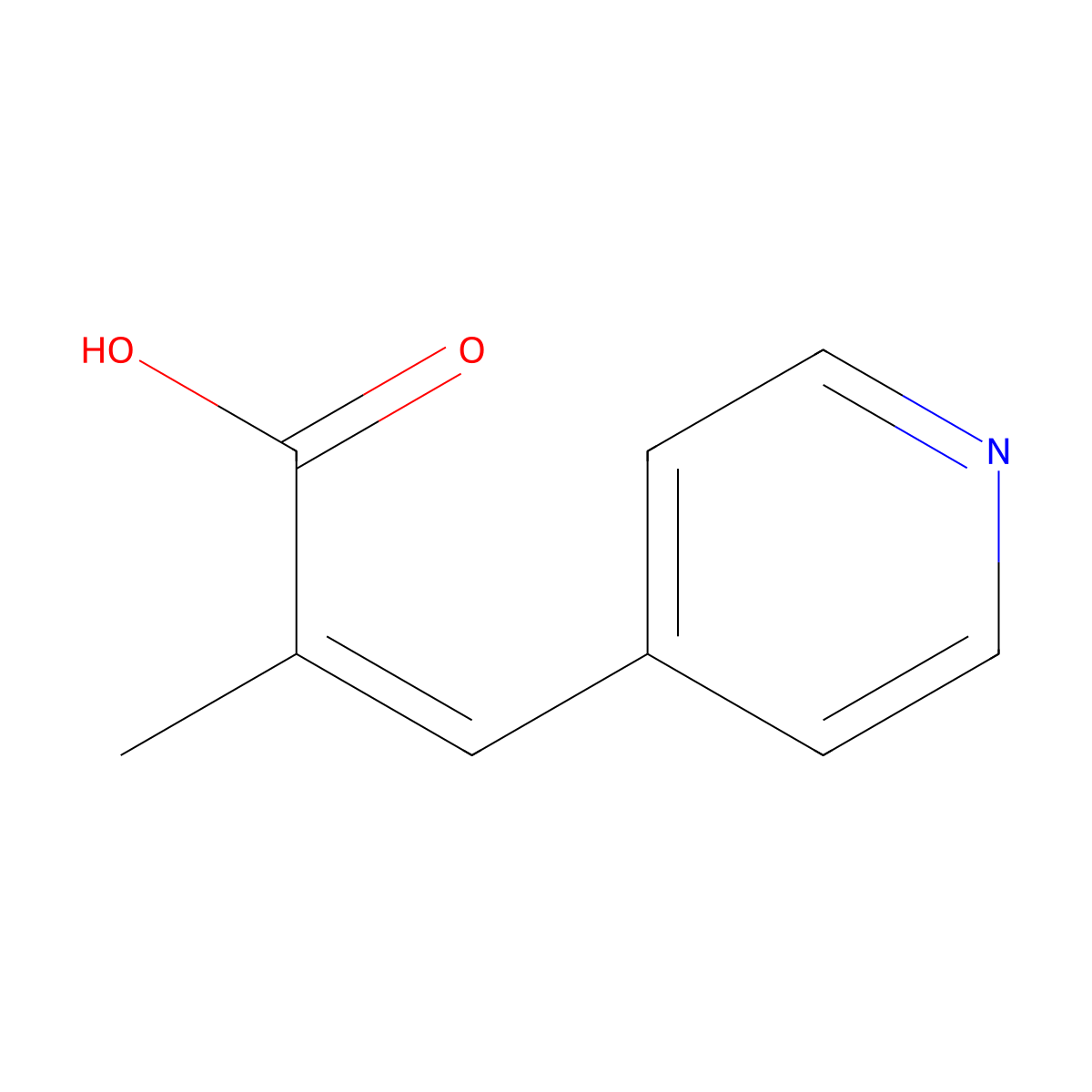 2-Methyl-3-(pyridin-4-yl)prop-2-enoic acid molecular structure, CAS 154581-06-3