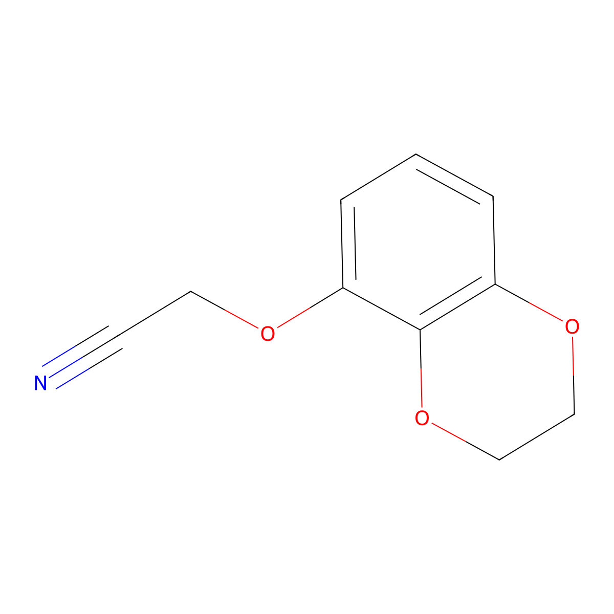(2,3-Dihydro-benzo[1,4]dioxin-5-yloxy)-acetonitrile molecular structure, CAS 154582-36-2