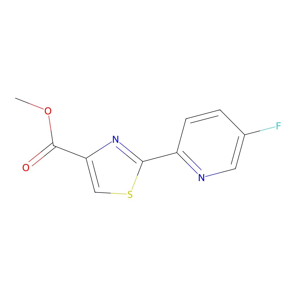 Methyl 2-(5-Fluoropyridin-2-yl)thiazole-4-carboxylate molecular structure, CAS 1545838-19-4