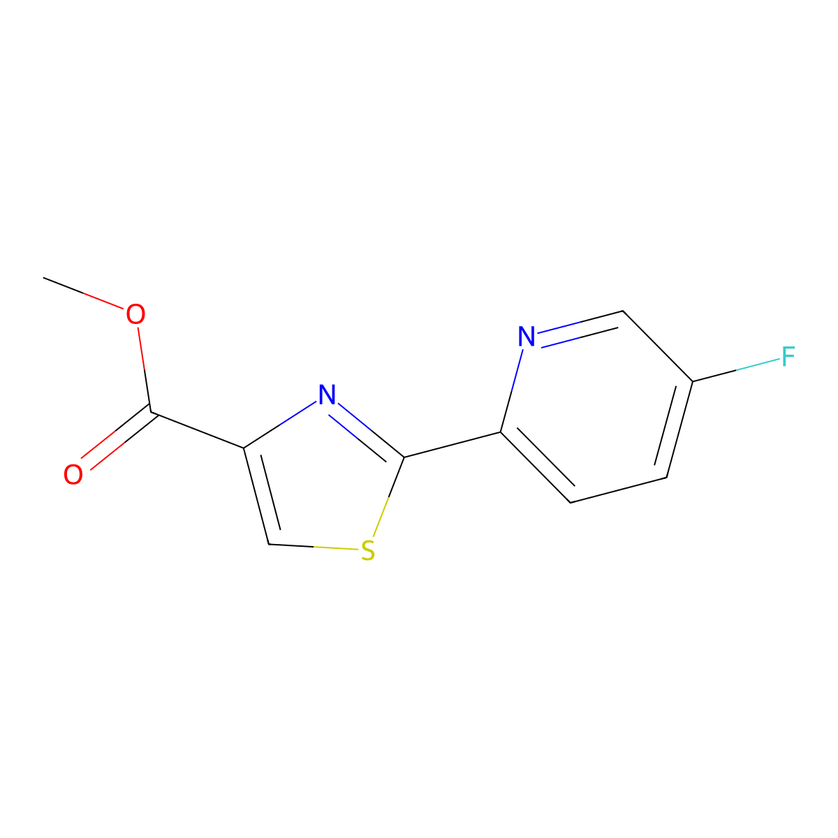 Methyl 2-(5-Fluoropyridin-2-yl)thiazole-4-carboxylate molecular structure, CAS 1545838-19-4