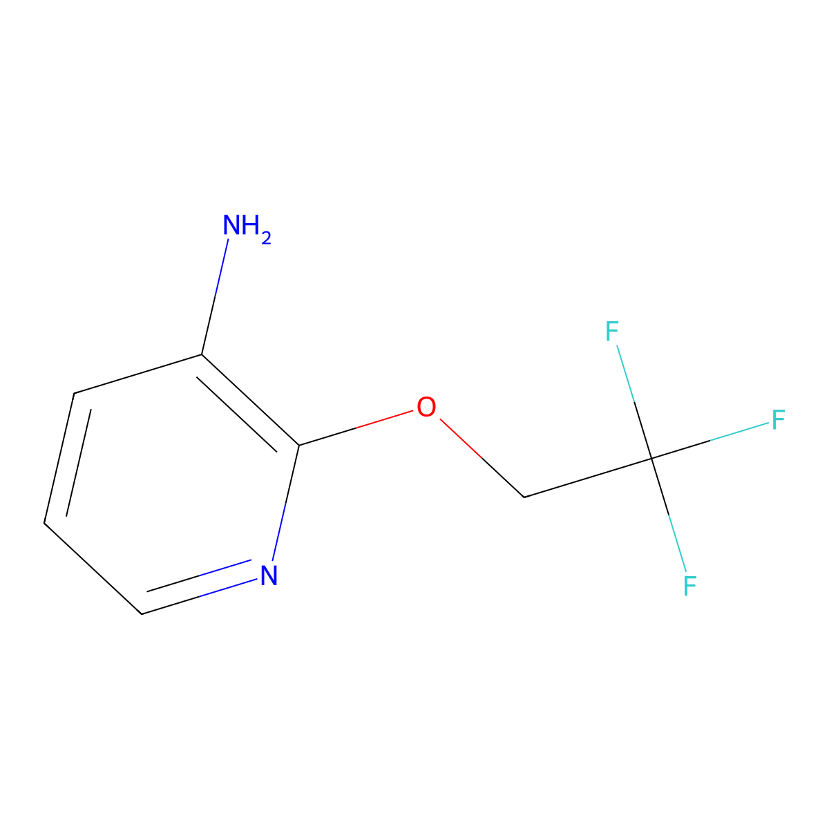 2-(2,2,2-Trifluoroethoxy)pyridin-3-amine molecular structure, CAS 154584-73-3