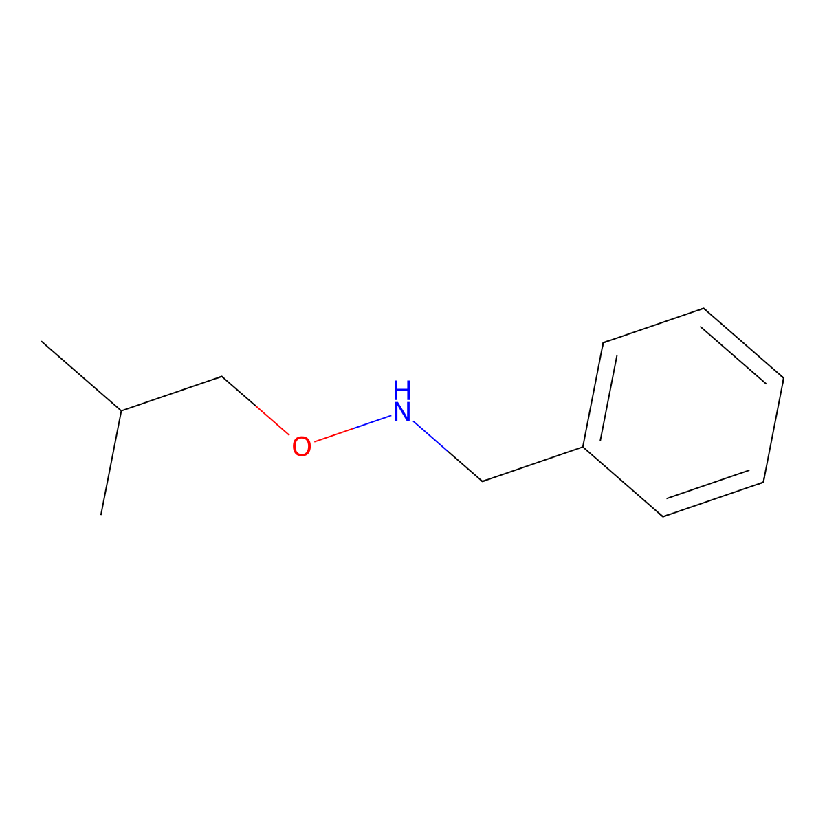 Benzyl(2-methylpropoxy)amine molecular structure, CAS 1545842-40-7