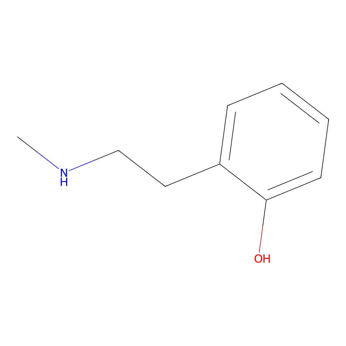 2-(2-(Methylamino)ethyl)phenol molecular structure, CAS 154585-18-9