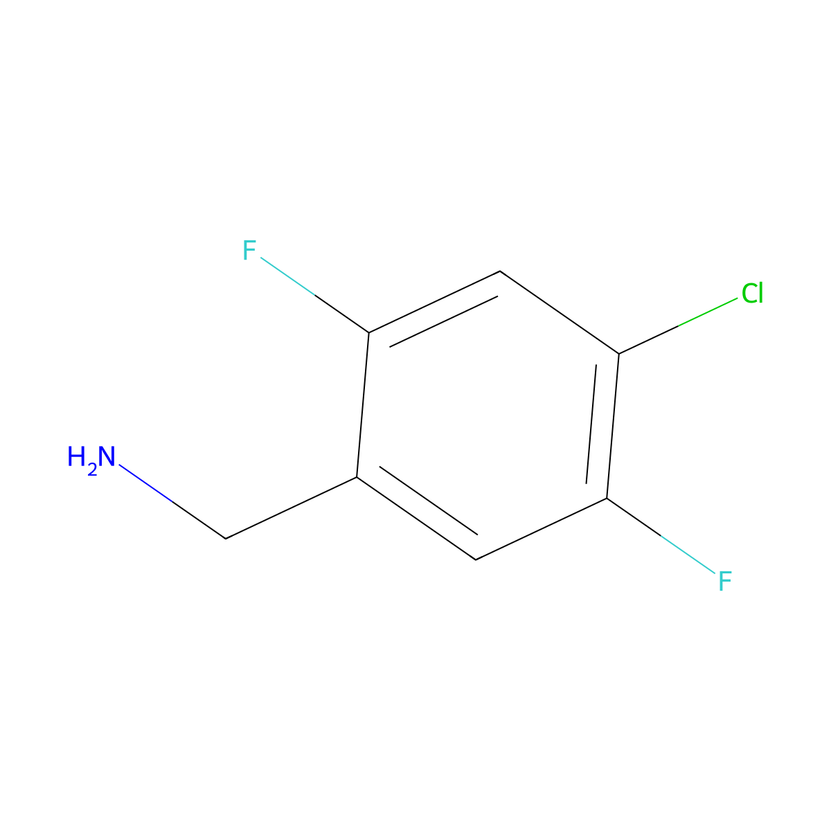 (4-Chloro-2,5-difluorophenyl)methanamine molecular structure, CAS 1545850-26-7