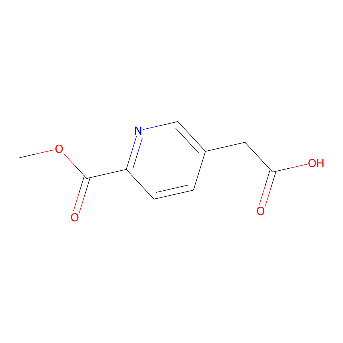 2-[6-(Methoxycarbonyl)pyridin-3-yl]acetic acid molecular structure, CAS 154586-80-8