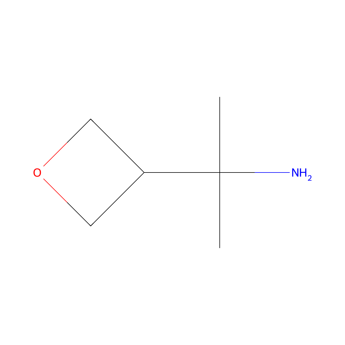 2-(Oxetan-3-yl)propan-2-amine molecular structure, CAS 1545881-36-4