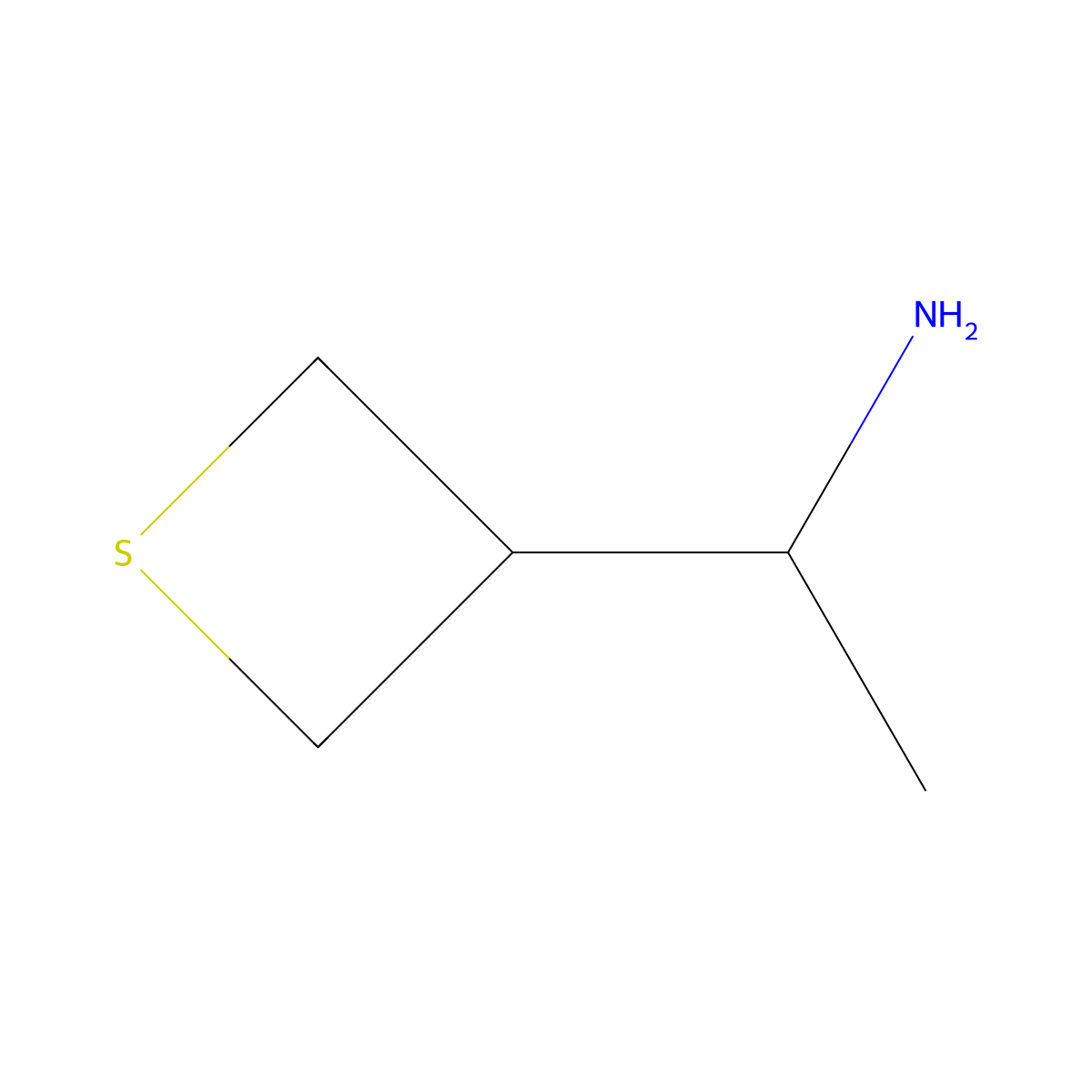 1-(Thietan-3-yl)ethan-1-amine molecular structure, CAS 1545881-38-6
