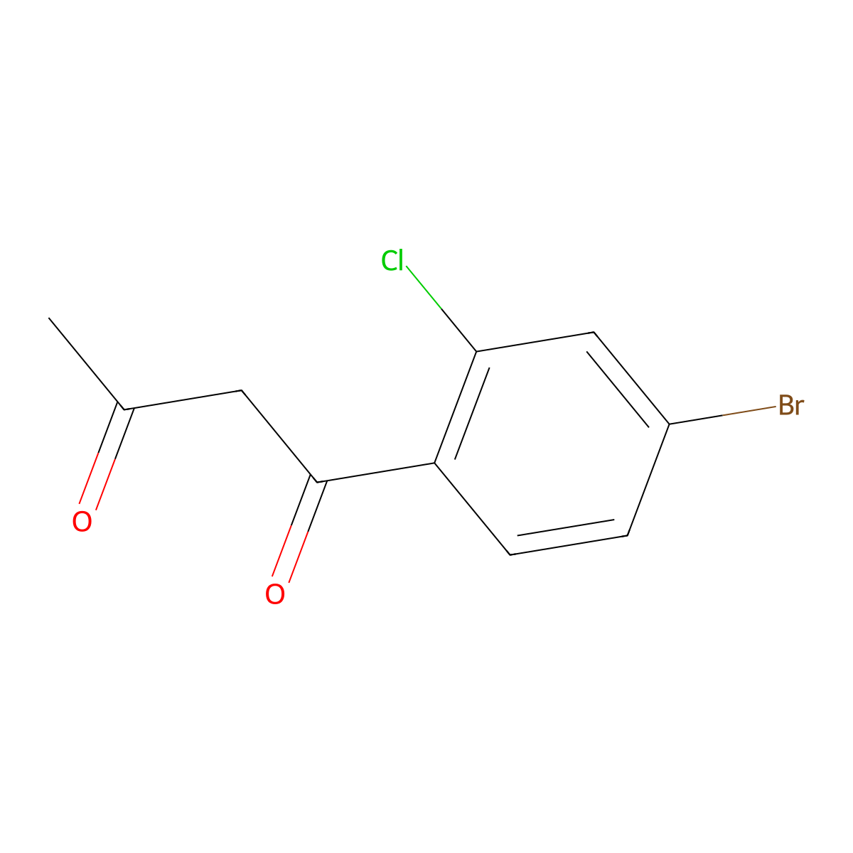 1-(4-Bromo-2-chlorophenyl)butane-1,3-dione molecular structure, CAS 1545887-76-0
